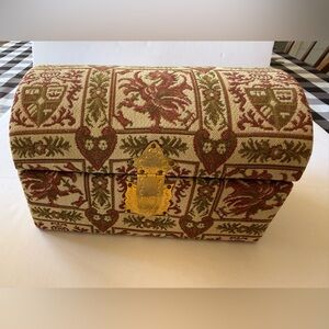 RARE Neiman Marcus Vintage Jewelry Box - Made in Italy, Locks, No Key, Tapestry